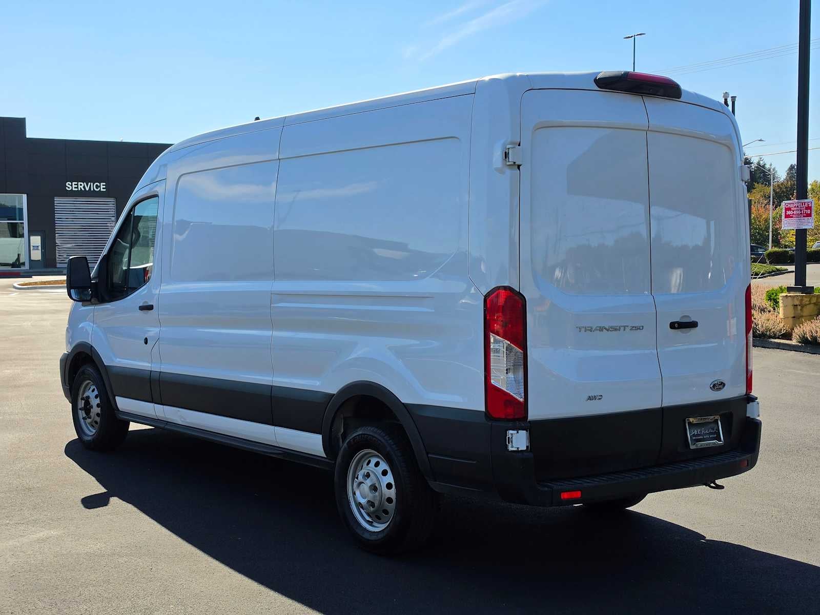 2023 Ford Transit Cargo Van T-250 130" Med Rf 9070 GVWR AWD